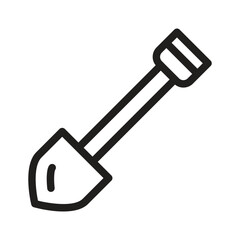 Shovel Vector outline icon. Eps 10 file