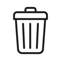 Dustbin Vector outline icon. Eps 10 file