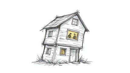 Tilted House: A Sketch of Domesticity