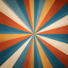 Thanksgiving graphic spiral burst with retro orange, blue, and cream tones, perfect for seasonal backgrounds, vintage-inspired fall designs, holiday cards, festive posters, and digital templates