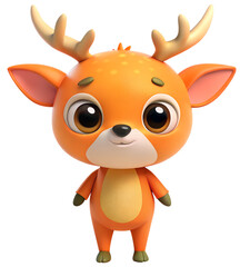 Fototapeta premium cute character of Deer generative ai