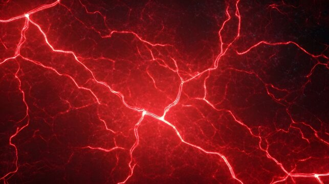 Abstract Red Energy Lightning Texture Background