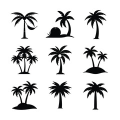 Obraz premium palm tree silhouettes