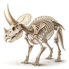 Dinosaur skeleton: A detailed illustration of a dinosaur skeleton, showcasing its structure and form, providing insight into prehistoric life.