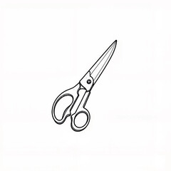 Fototapeta premium Scissors illustration on a white background