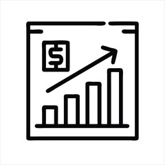 Business Arrow Up Growth - Trading Investment Vector Icon EPS 10