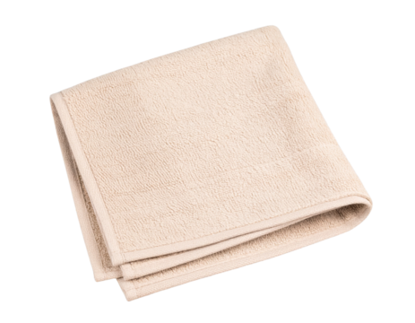 Close-up of organic cotton bath towel with woven texture, isolated on a transparent background - Powered by Adobe