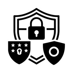 Obraz premium Secure Login and Password Icons – Flat Vector Set on White.