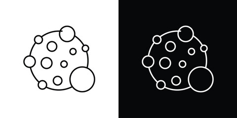 Cancer icon vector logo outline. thin line symbols