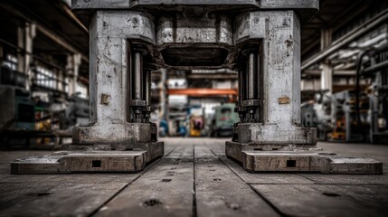 Industrial Metal Press In A Factory