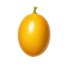 Ripe yellow passion fruit isolated on black background