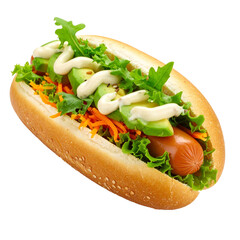 Classic American Vegan Hot Dog Isolated