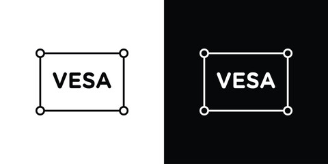 Vesa icon vector logo outline. thin line symbols
