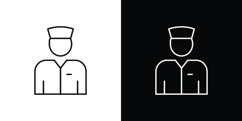 Valet icon vector logo outline. thin line symbols