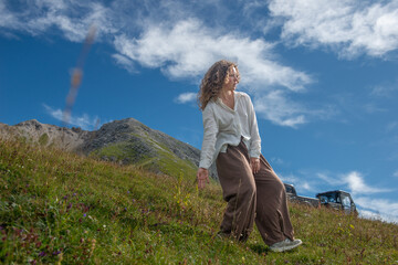 Ballerinas training in the mountains