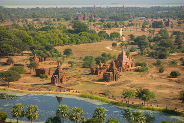 Pagodas and temples of Bagan, in Myanmar, formerly Burma, a world heritage site