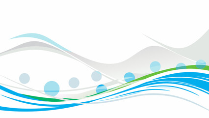 Obraz premium Abstract flowing blue wave lines and swirls on a light background