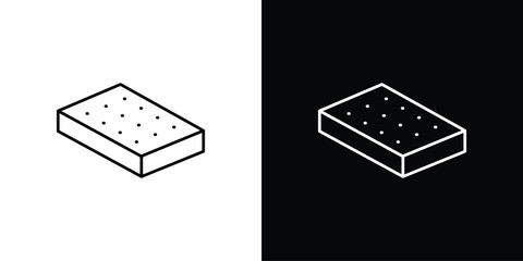Mattress icon vector logo outline. thin line symbols