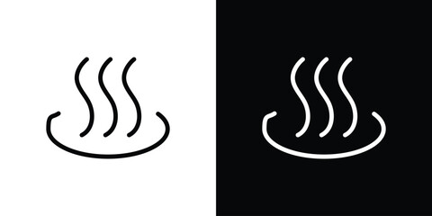 Hot icon vector logo outline. thin line symbols