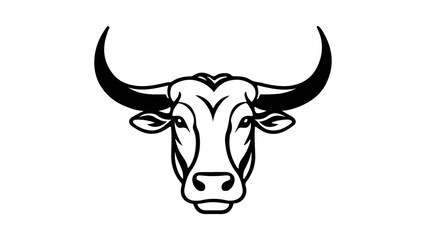 cow head shape isolated vector illustration