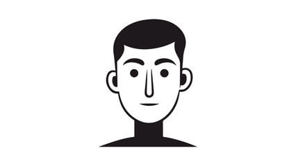 simple man shape with person head shape silhouette
