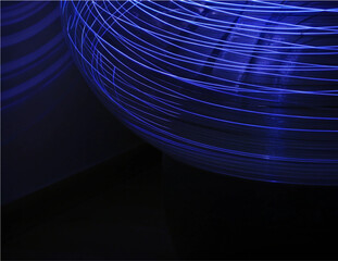 Futuristic Soundwave and Pulse Line Art on Dark Background

