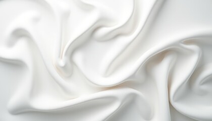 Obraz premium Elegant Textured White Fabric Background with Soft Drapery Design
