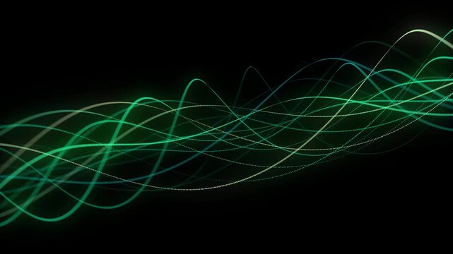 Abstract colors wave with lines. Digital frequency track equalizer. Illustration dynamic music wave. Technology sound. 3d rendering.