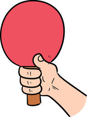 Illustration of table tennis racket

