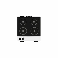 Obraz premium Electric Stove Flat Color Icon