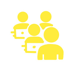 「PC学習・オンライン研修・テレワークのピクトグラム / Online Learning, Training, and Telework Pictogram」