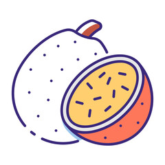 This Passionfruit icon is suitable for Beautiful Tropical Country, etc.