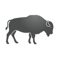 Bison buffalo silhouette vector art