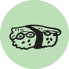 Sushi food ink Japanese cuisine	
