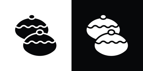 Sufganiyah icon set Vector Design for mobile concept and web design.