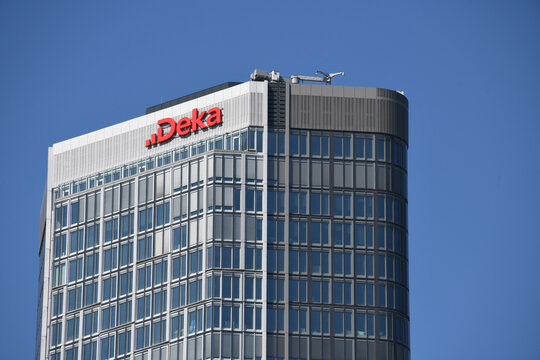 Frankfurt, Hesse, Germany - June 30, 2025: main operational headquarters of DekaBank, German Savings Bank Finance Group in Frankfurt, Germany