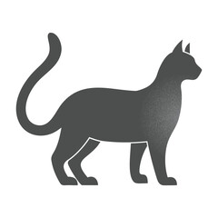Flat design cat silhouette vector illustration