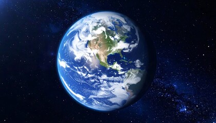 Obraz premium Earth, the rotating planet in the space