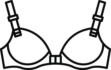 Lingerie Symbol: An elegant illustration of a classic bra, crafted with meticulous detail to highlight its structure and design, suitable for a variety of concepts.