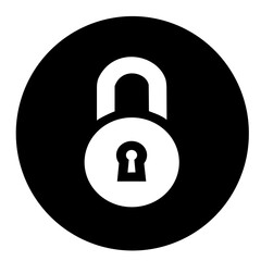lock icon on metal button