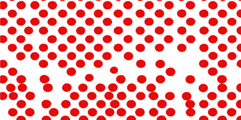 Seamless retro red heart polka dot pattern for a vintage love and valentine's day design