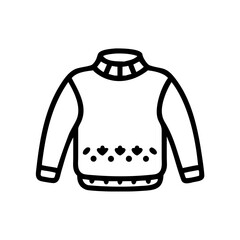 Warm knitted sweater with decorative patterns in minimalist design  