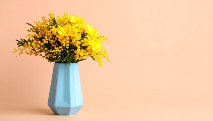 Obraz premium Yellow flowers in vase