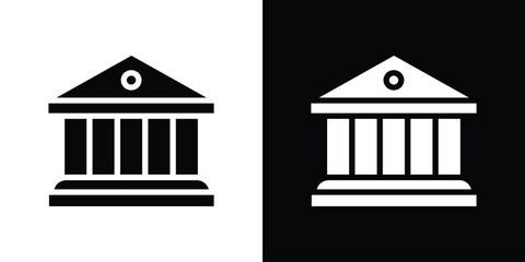 Courthouse icon set Vector Design for mobile concept and web design.