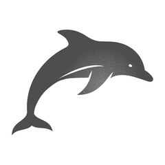 Fototapeta premium cute dolphin silhouette vector art