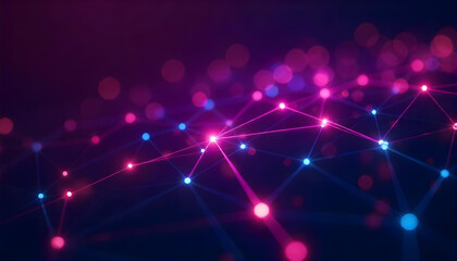 Fototapeta premium Glowing Network Connections Abstract Background Keywords: abstract, network, connection