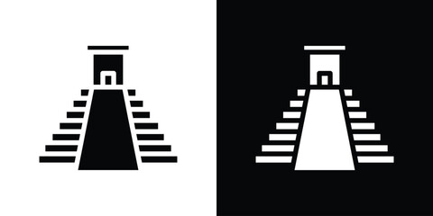Chichen Itza icon set Vector Design for mobile concept and web design.