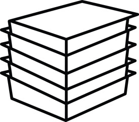 Document Stack: A concise graphic of a stack of neatly arranged documents, rendered in a clear and minimalist outline, representing order and efficiency.