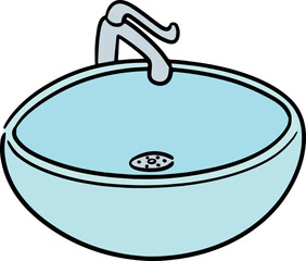 Illustration of wash basin
