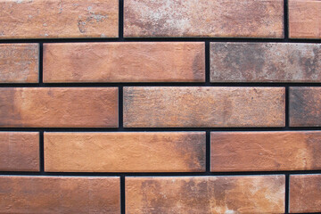 Texture decorative brick masonry red brown dark color background building material design